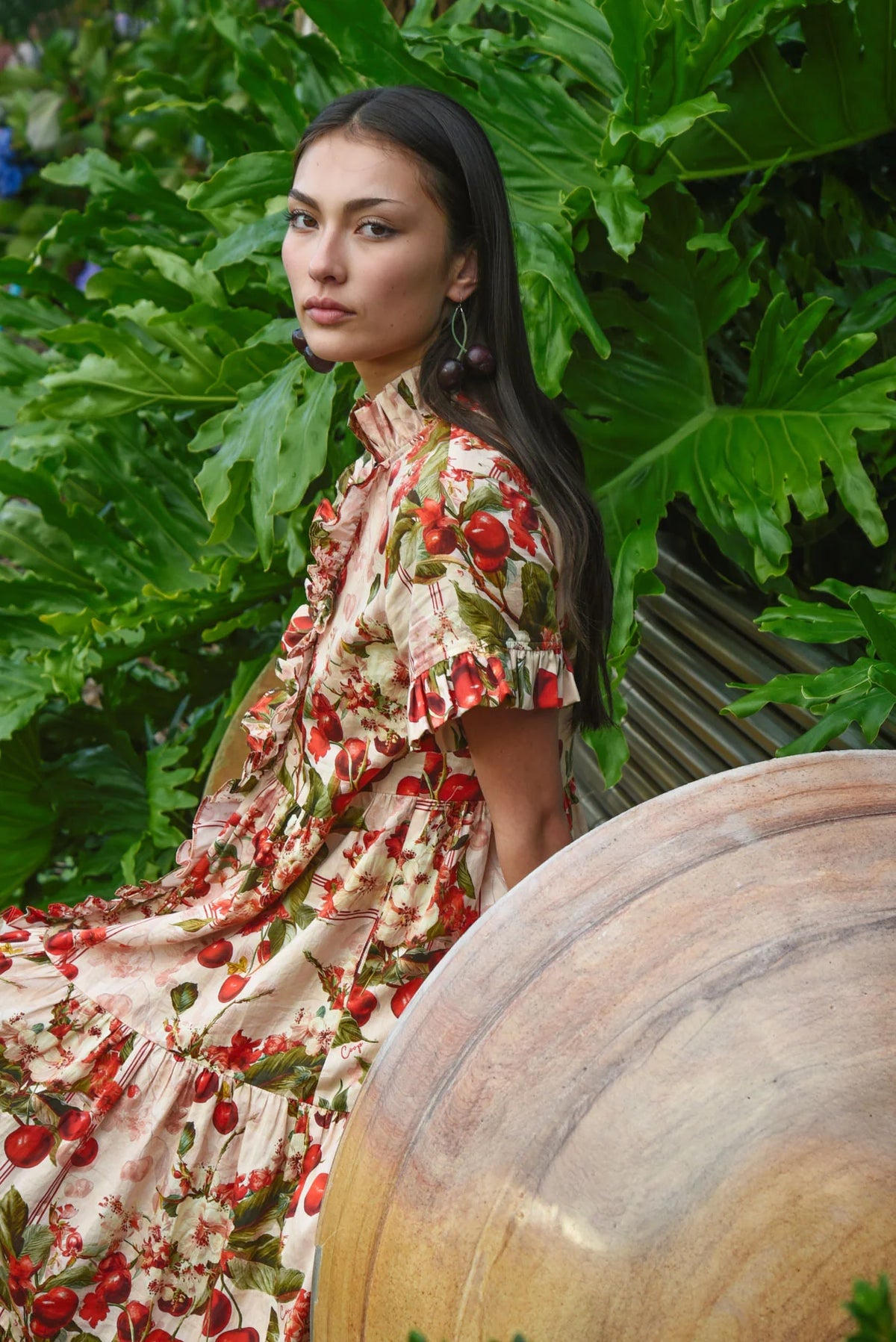 Coop Frillaxed Dress - Cherry