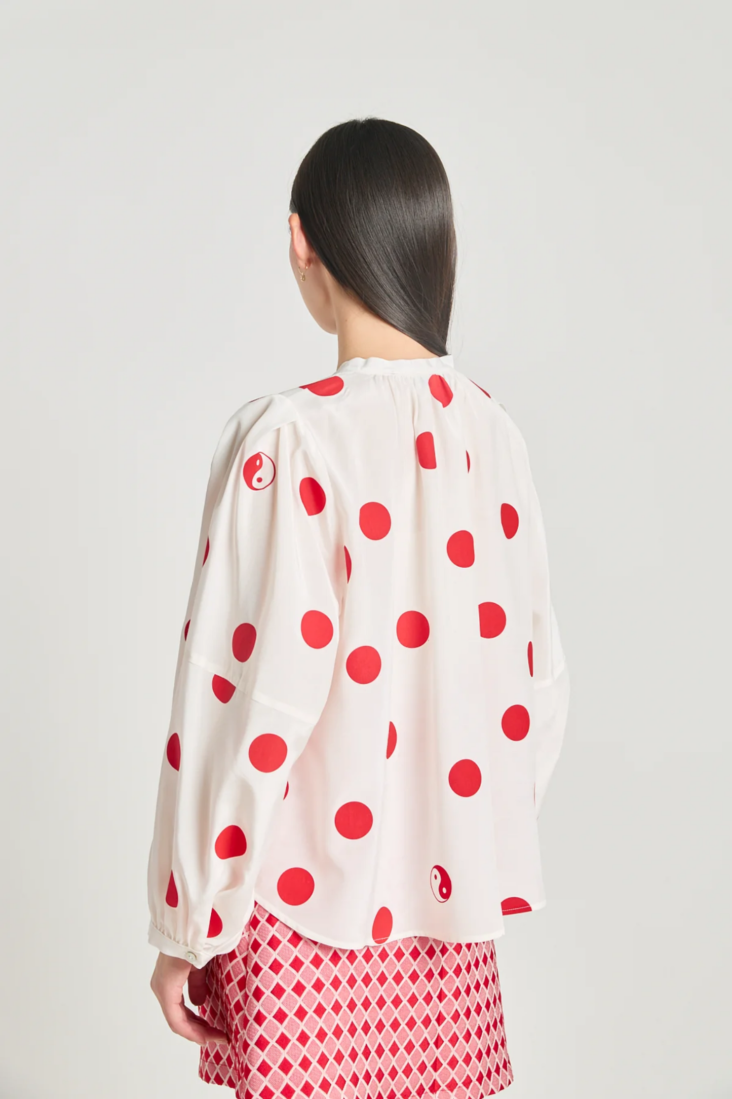 Twenty-Seven Names Memory Blouse - Red Polka Dot