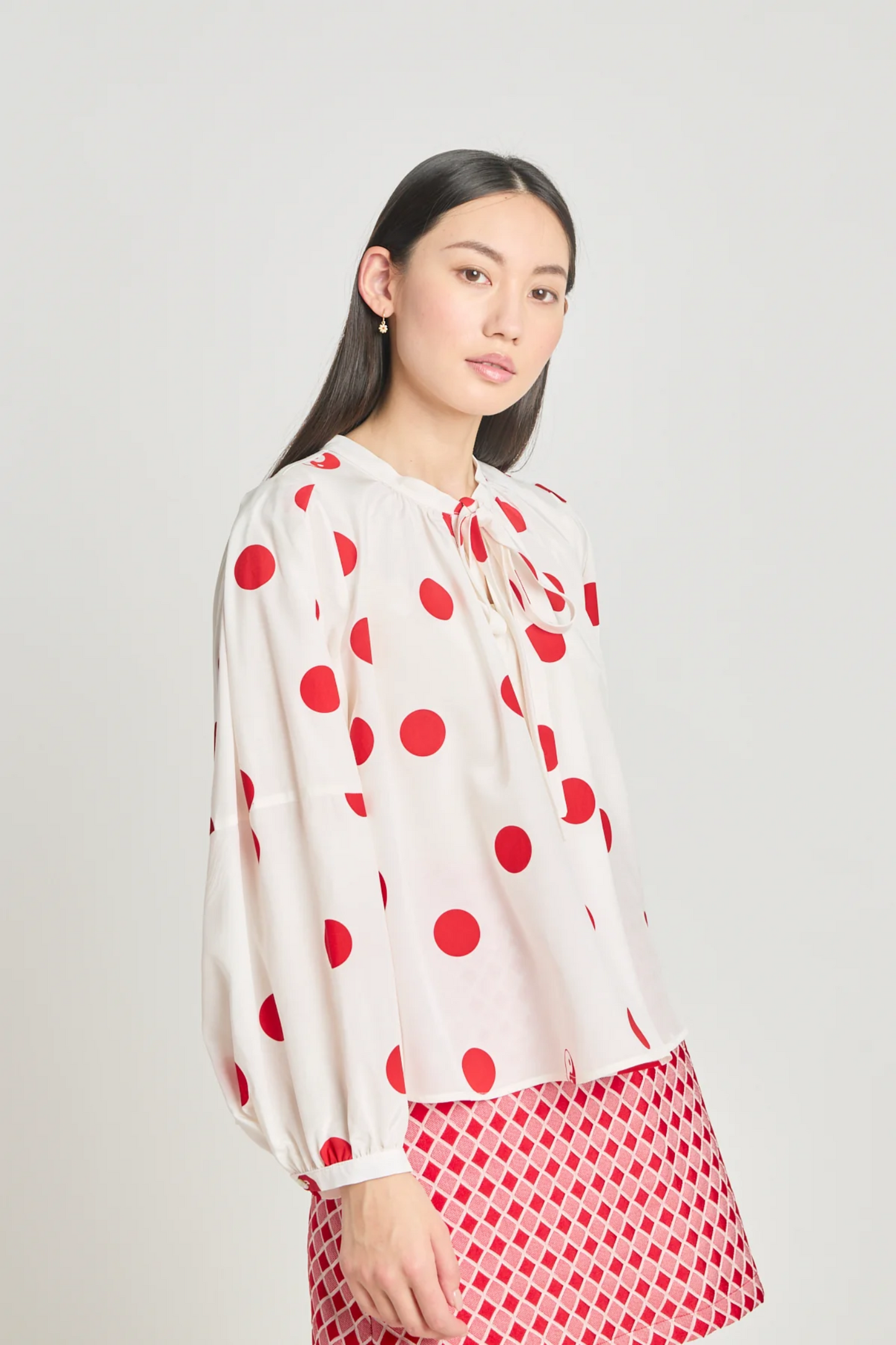 Twenty-Seven Names Memory Blouse - Red Polka Dot