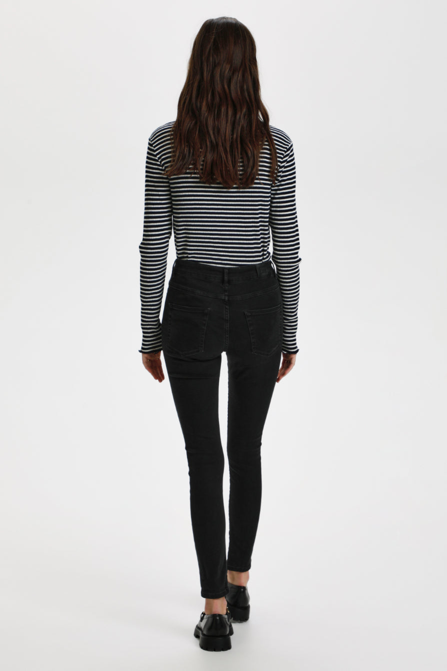 Karen by Simonsen CandaceKB LS Stripe Tee - Night Sky/Egret