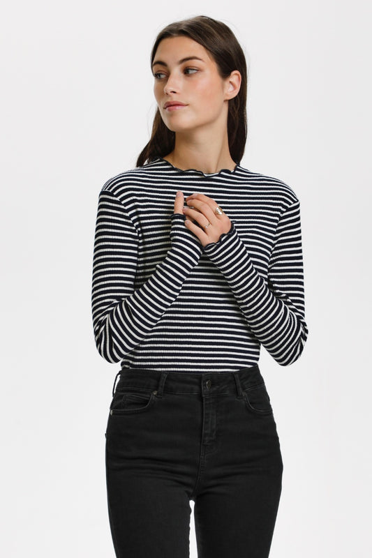 Karen by Simonsen CandaceKB LS Stripe - Night Sky/Egret at