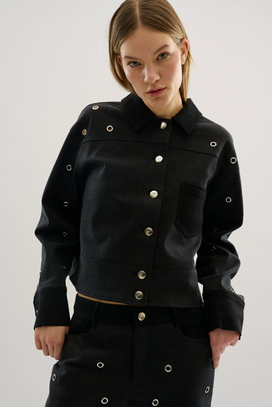 Karen by Simonsen Solvej Jeans Shirt - Thunderstorm