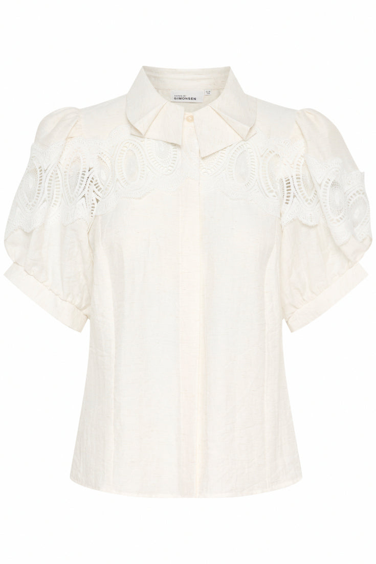 Karen By Simonsen KBUrith Frosty Blouse - Egret