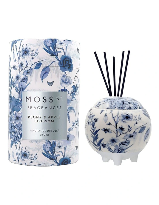 Moss St. Ceramic Diffuser 100ml - Peony & Apple Blossom