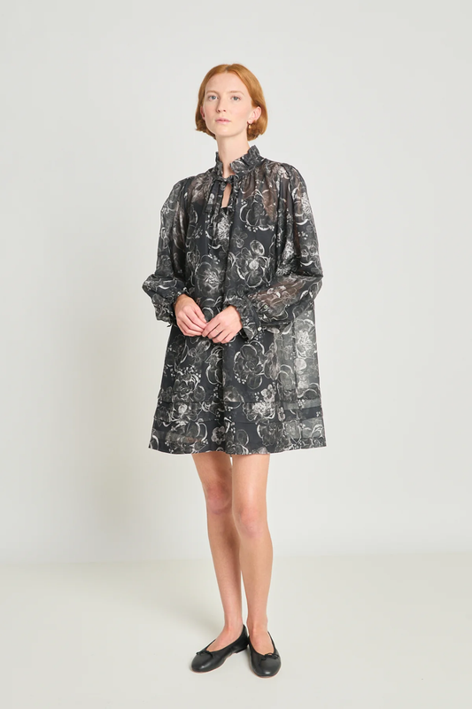 Twenty-Seven Names Character Study Dress - Black Peony