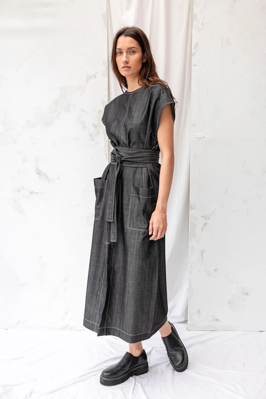 Re.Create Stella Denim Dress - Midnight