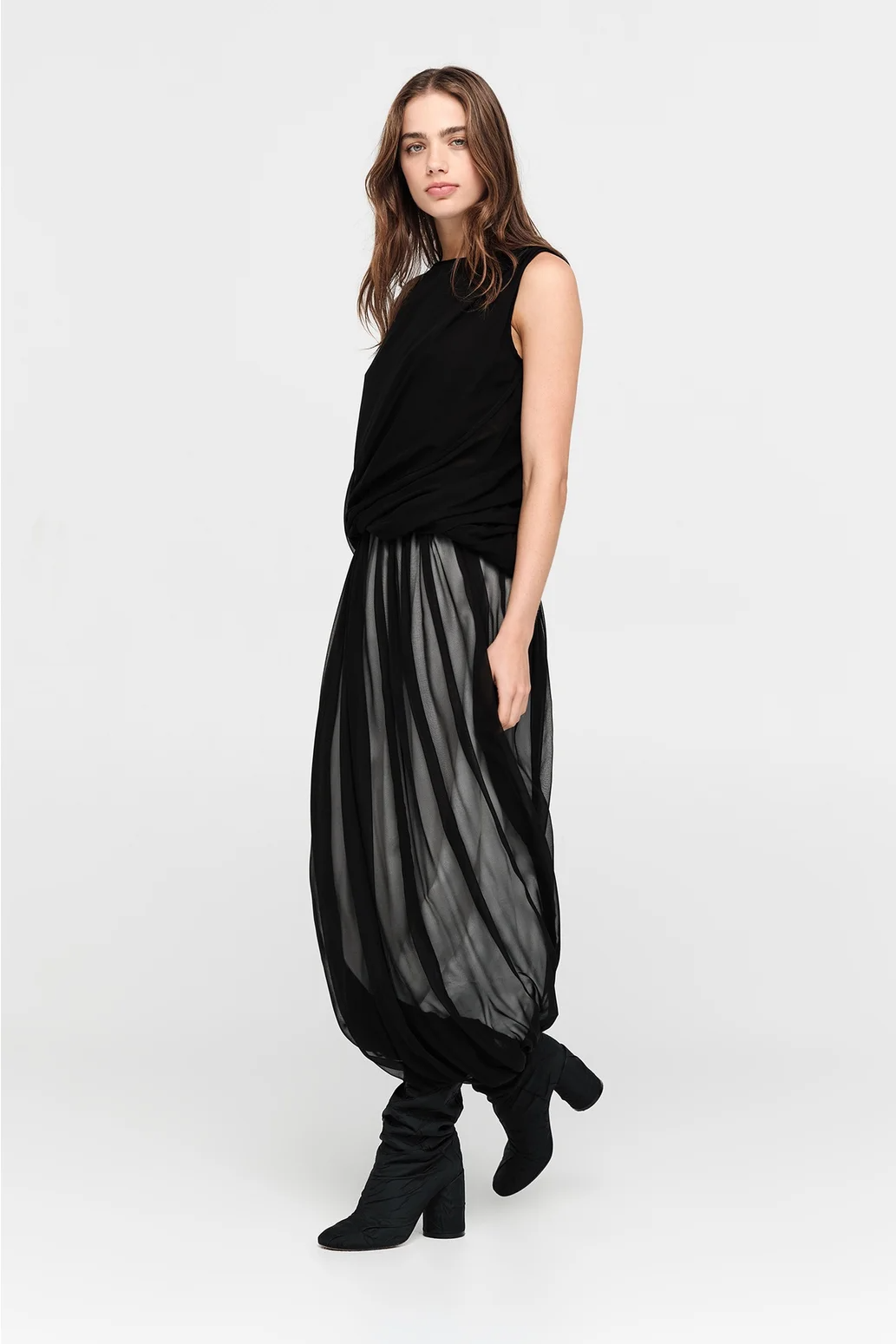Taylor Encircle Skirt - Black/Ivory