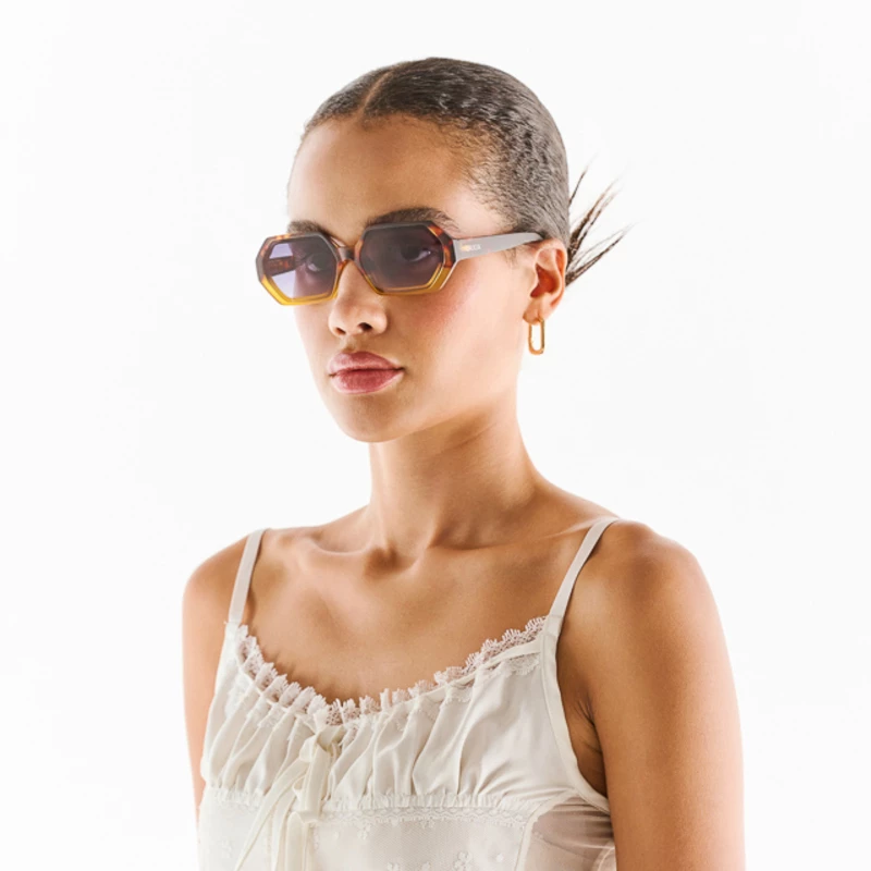 Okkia OK022 Andrea Sunglasses - Havana Yellow