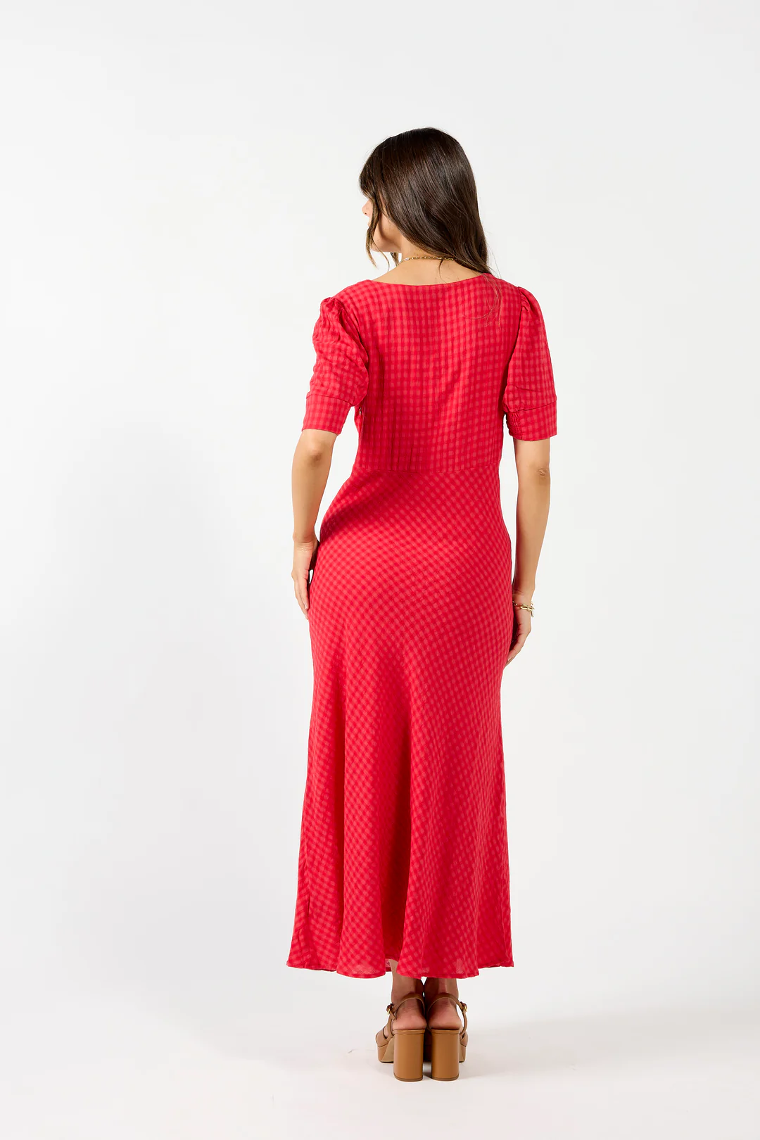 Drama The Label Reflect Dress - Red Checker