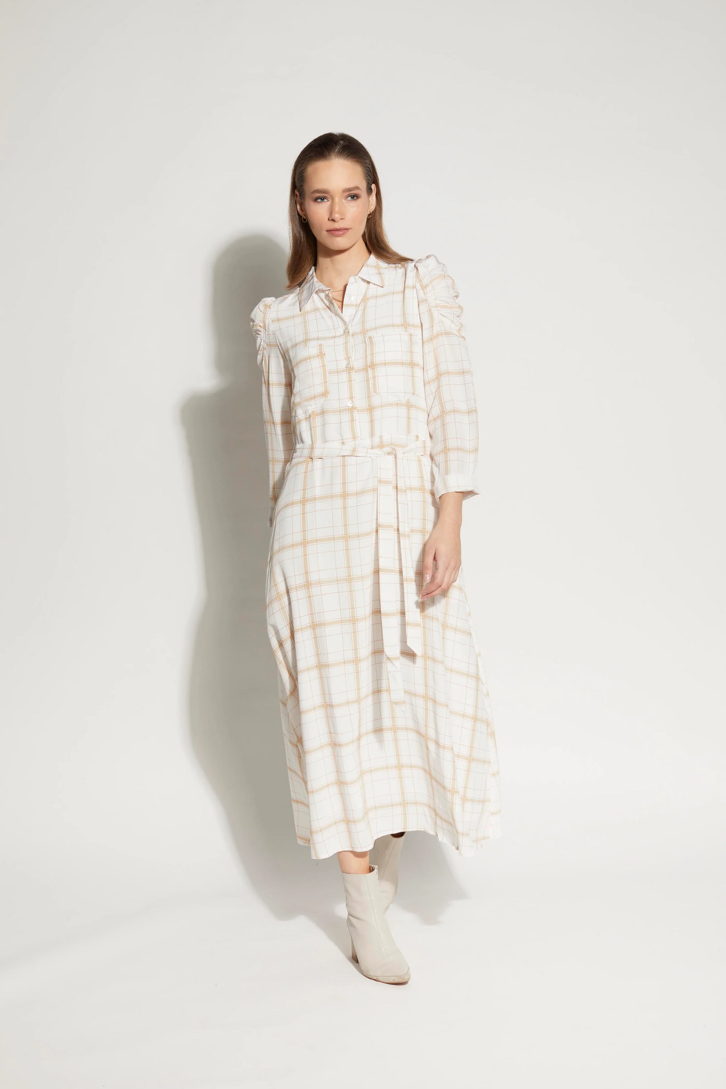 Loughlin Camille Dress - Waffle Check