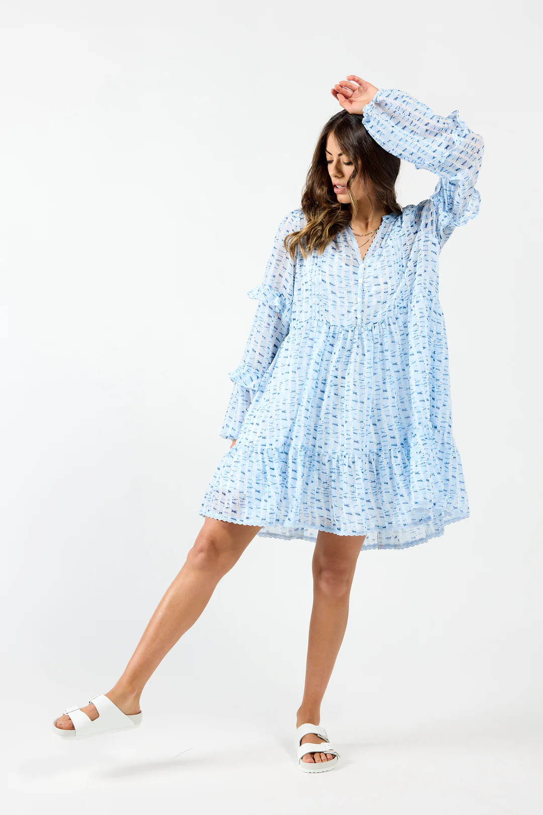 Drama The Label Mykonos Dress - Blue Water