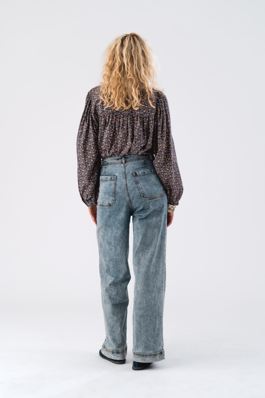 Lollys Laundry Florida Pants - Washed Blue