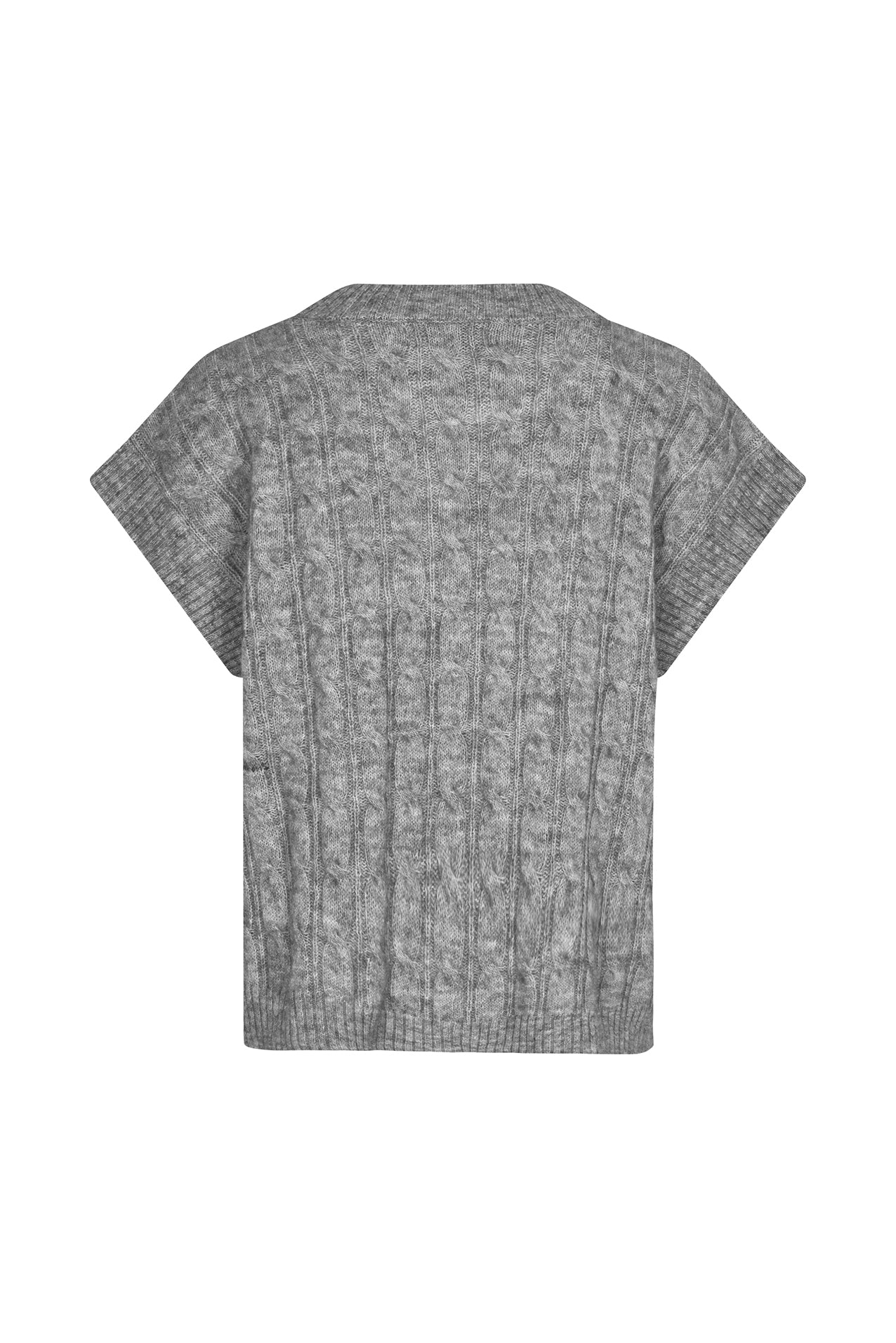 Lollys Laundry Finn Vest - Light Grey Melange