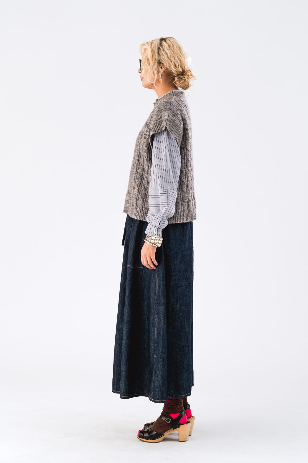 Lollys Laundry Finn Vest - Light Grey Melange
