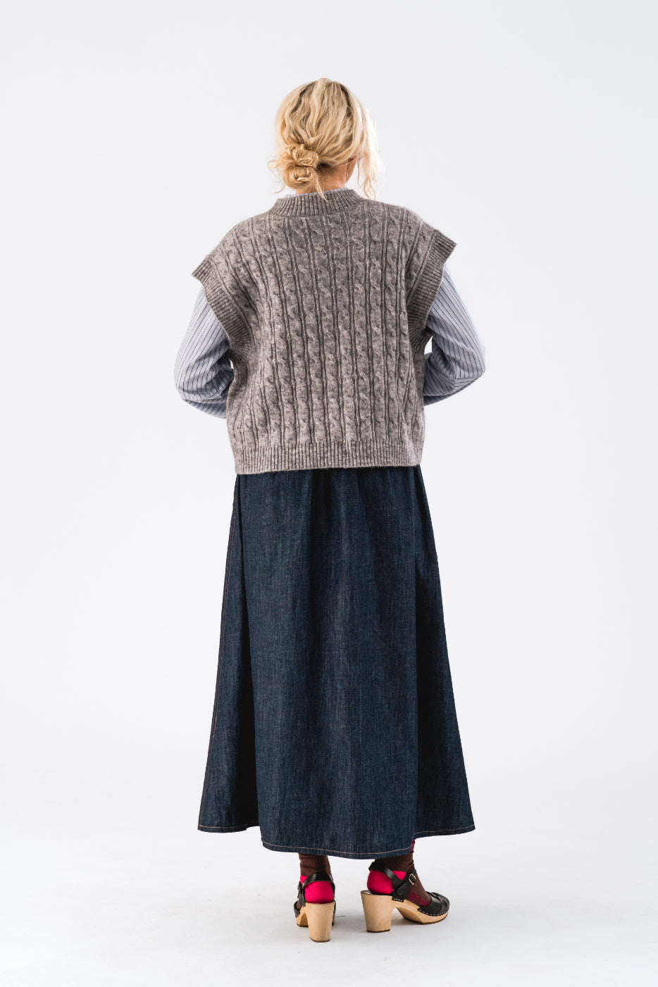 Lollys Laundry Finn Vest - Light Grey Melange