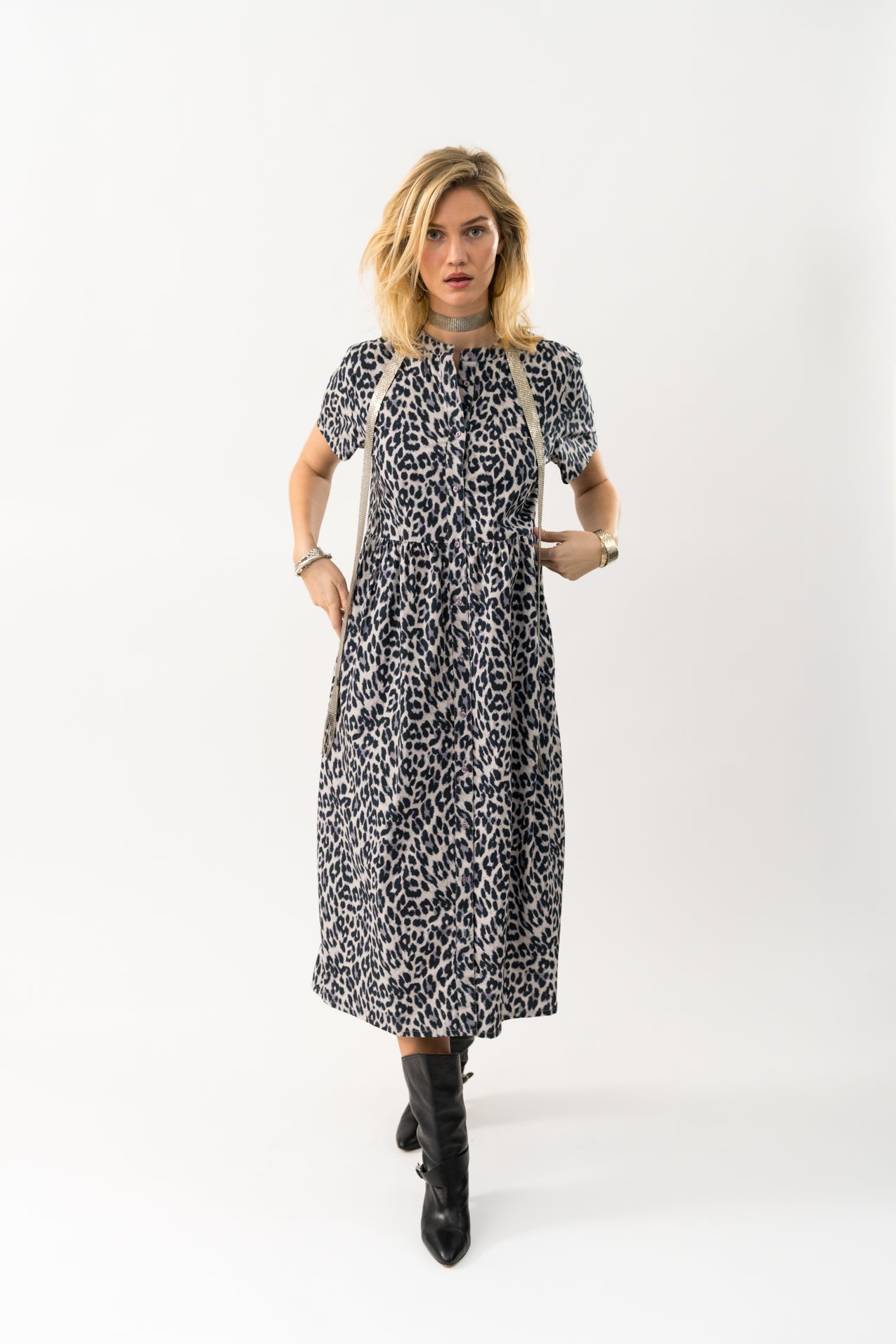 Lollys Laundry AliyaLL Maxi Dress SS - Leopard Print