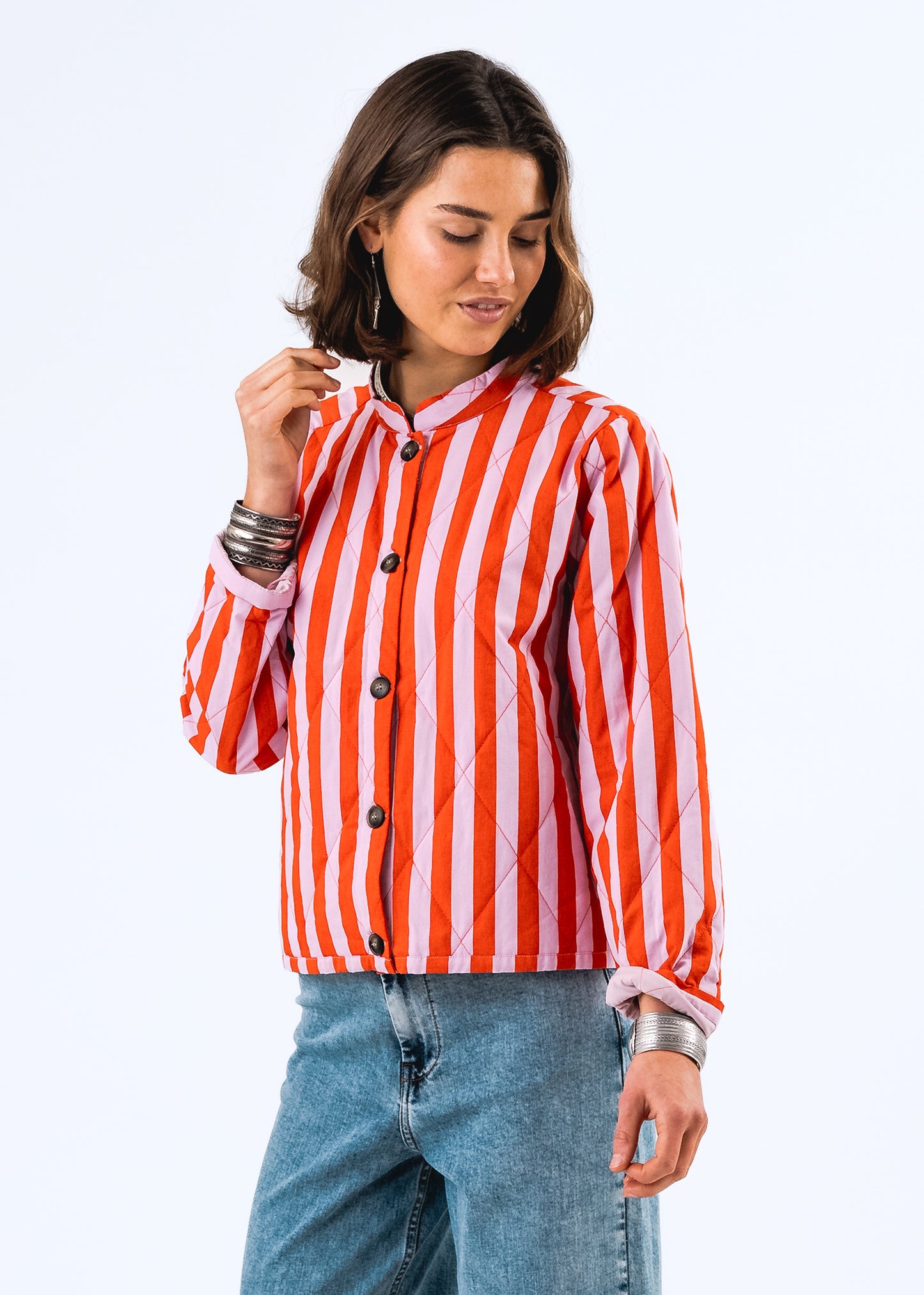 Lollys Laundry EmiliaLL Jacket LS - Stripe Red