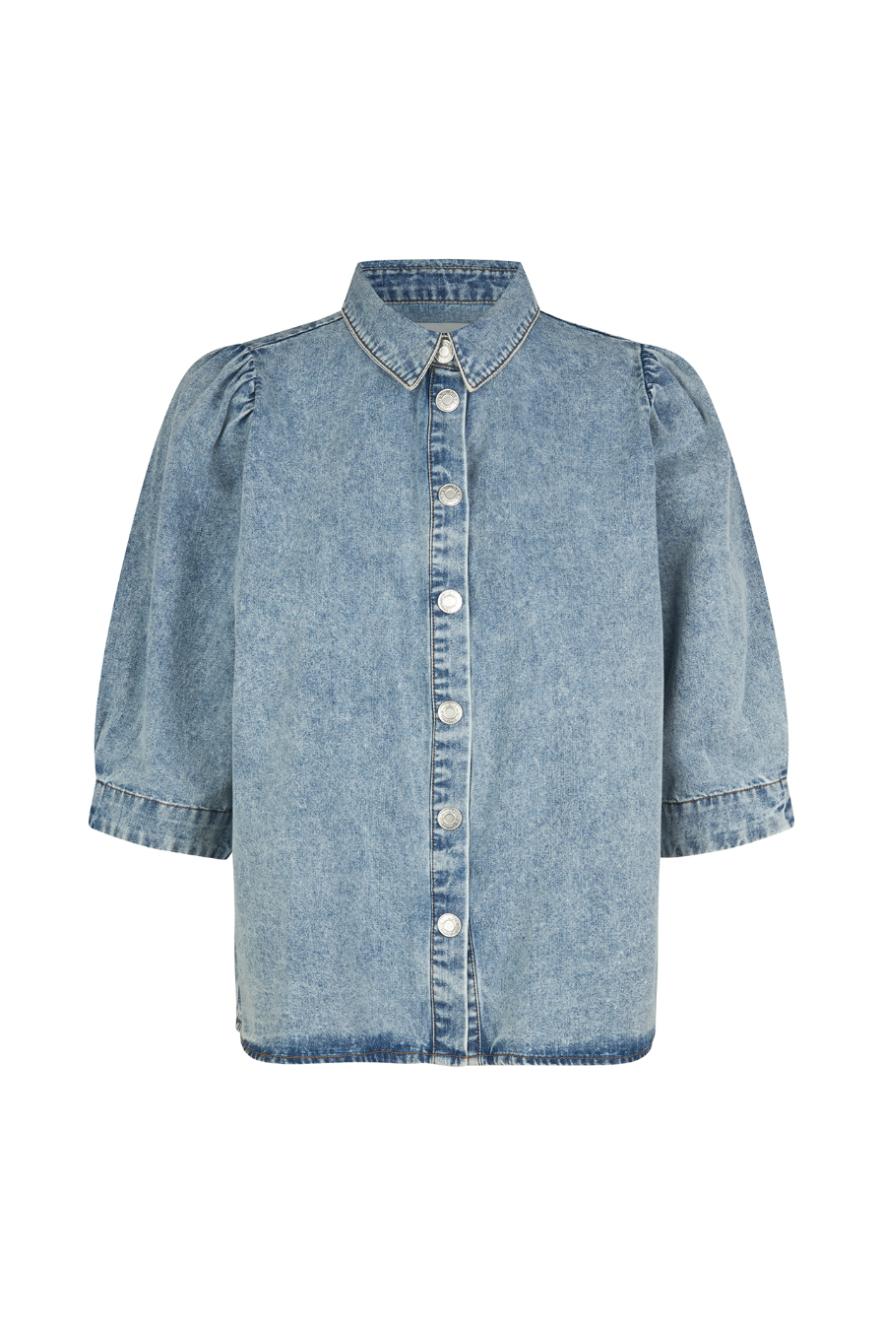 Lollys Laundry BonoLL Shirt SS - Washed Denim