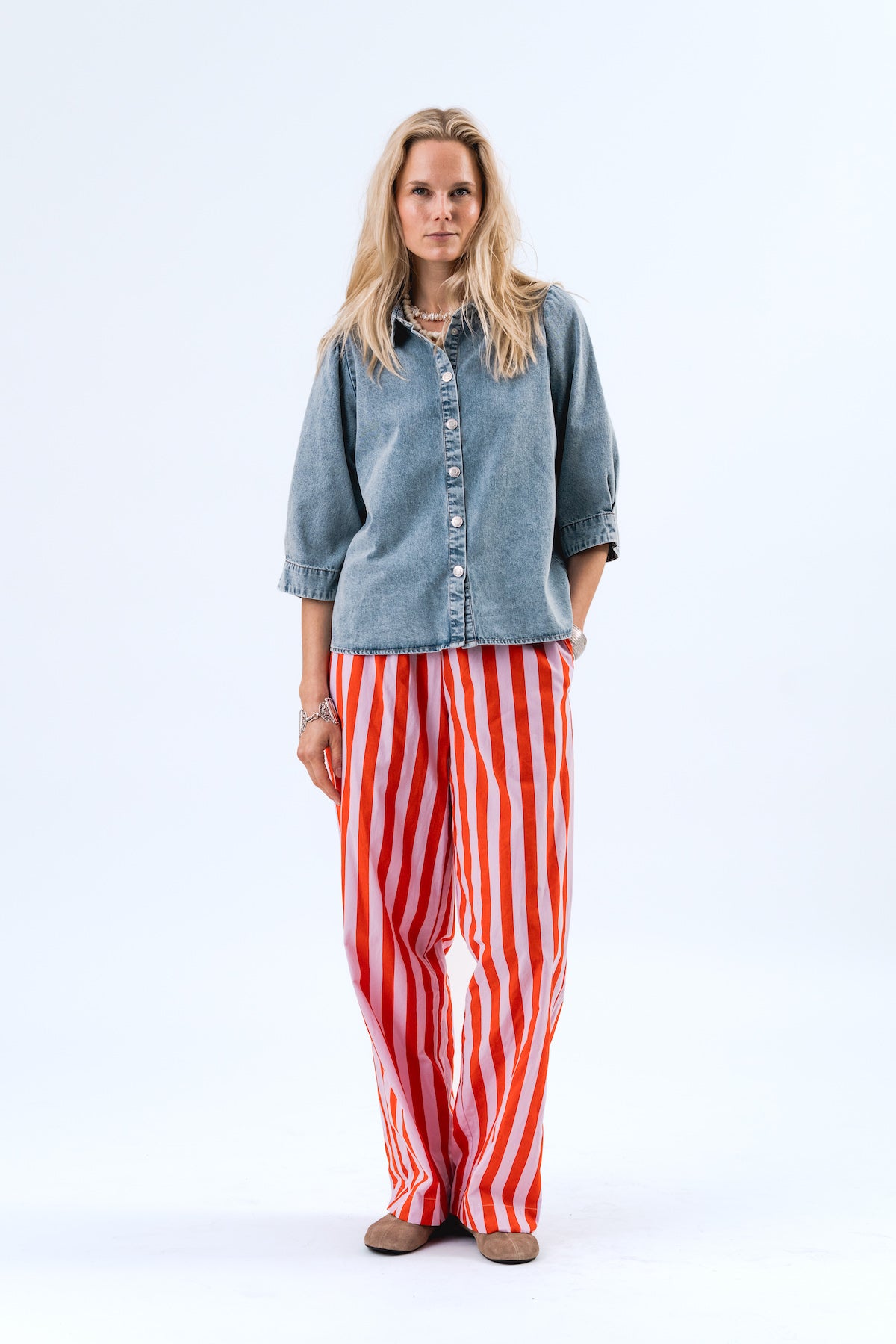 Lollys Laundry BonoLL Shirt SS - Washed Denim