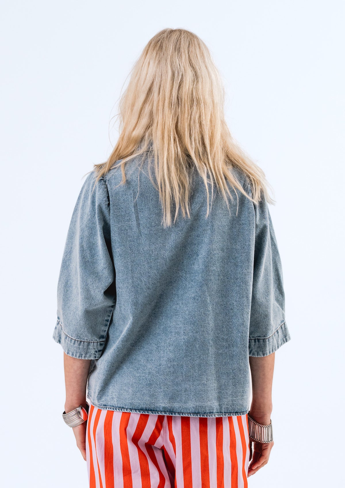 Lollys Laundry BonoLL Shirt SS - Washed Denim