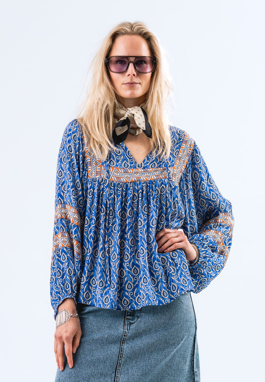 Lollys Laundry TeelLL Blouse LS - Blue