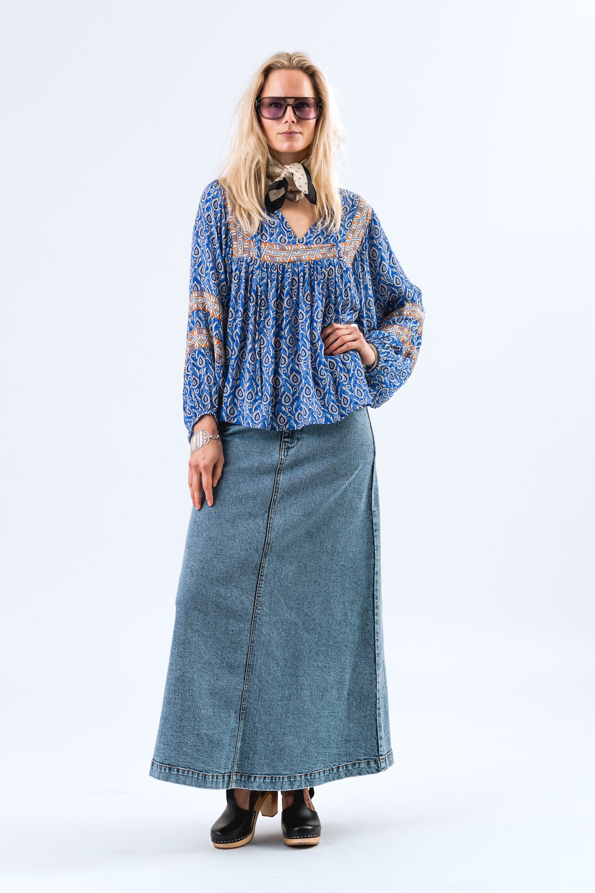 Lollys Laundry TeelLL Blouse LS - Blue