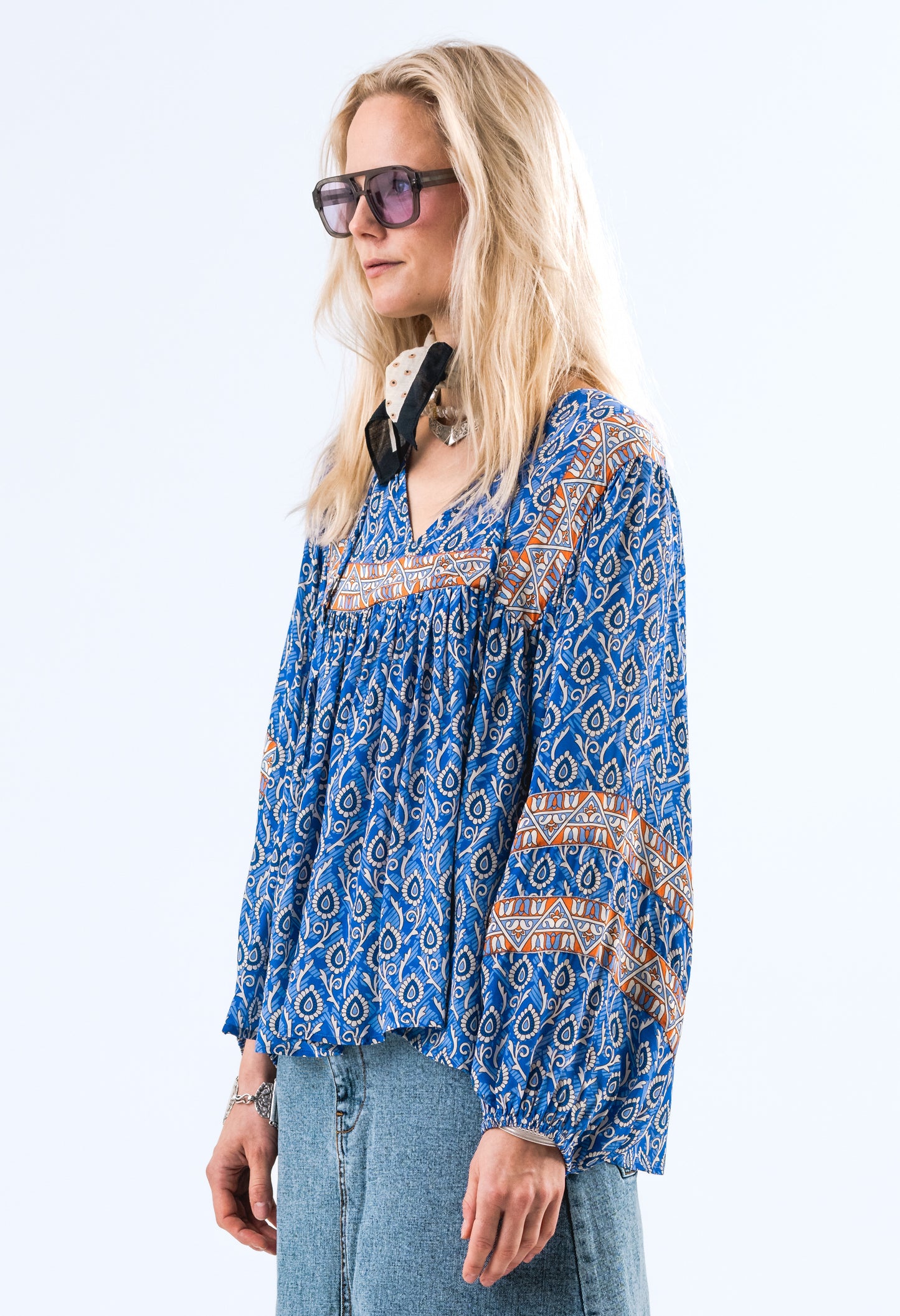 Lollys Laundry TeelLL Blouse LS - Blue