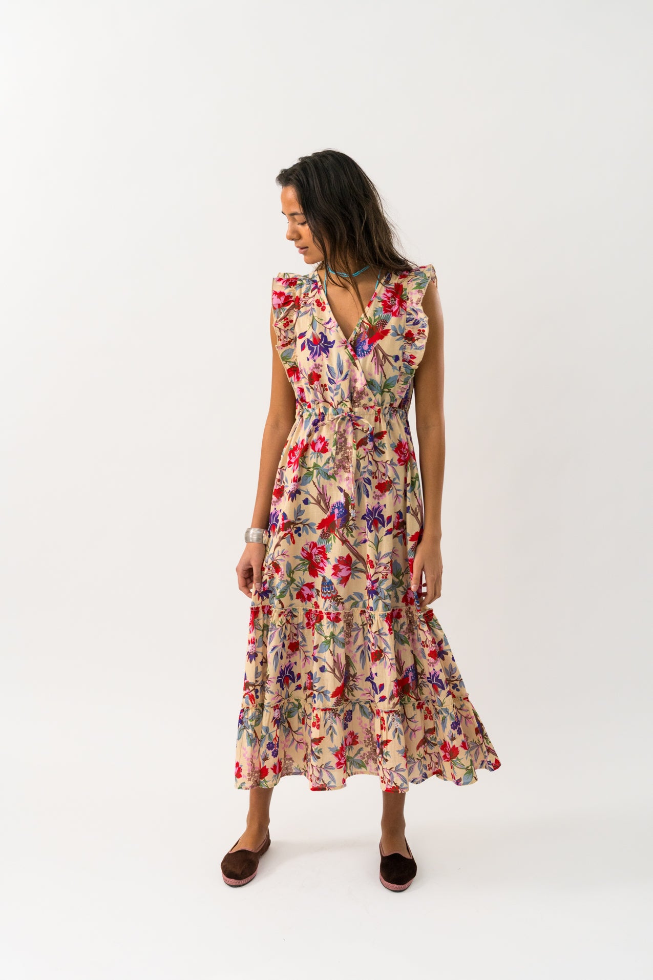 Lollys Laundry Samo Midi Dress - Flower Print