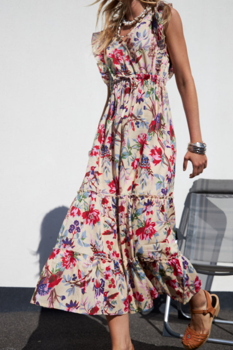 Lollys Laundry Samo Midi Dress - Flower Print
