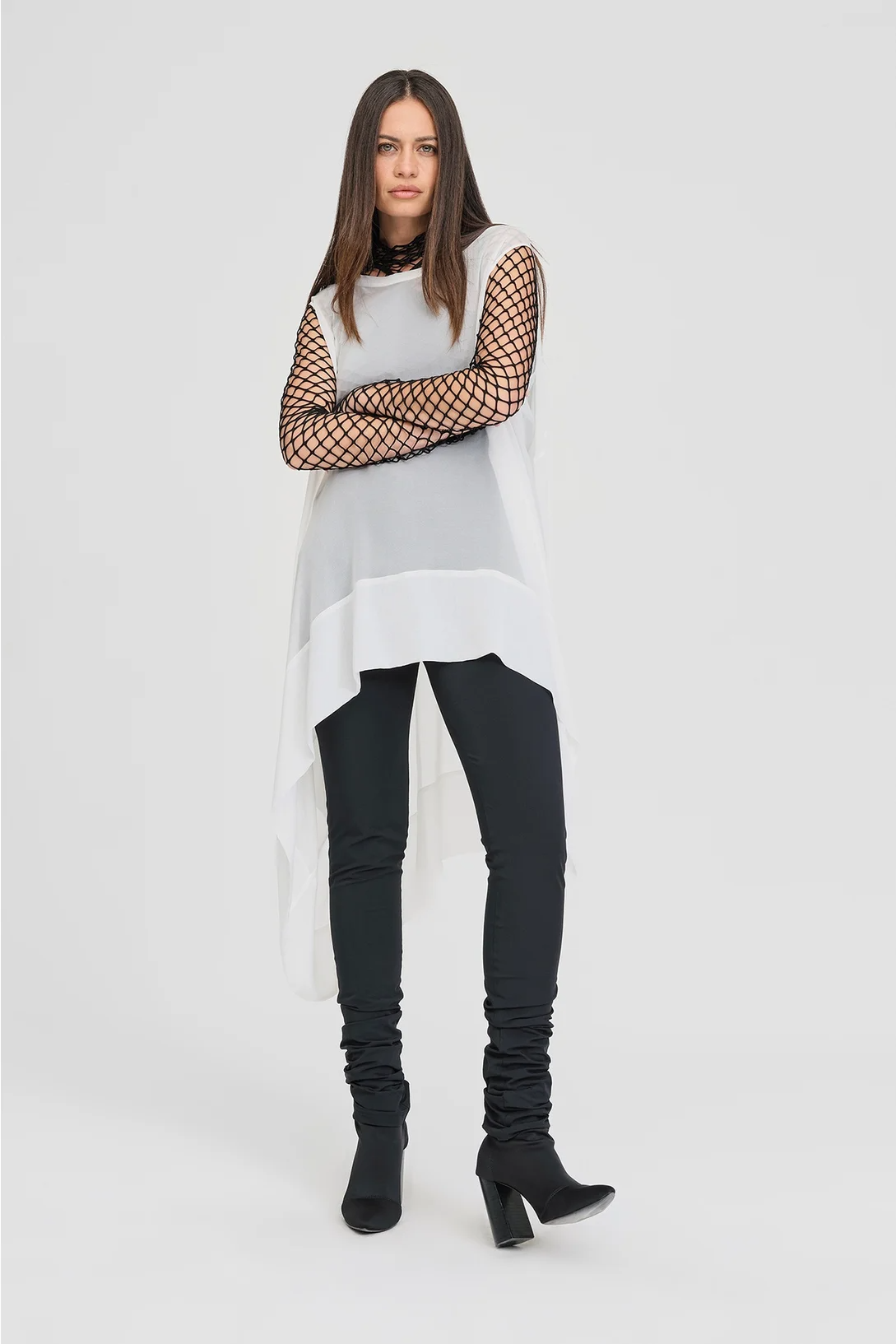 Taylor Mesh Contend Tunic - Black