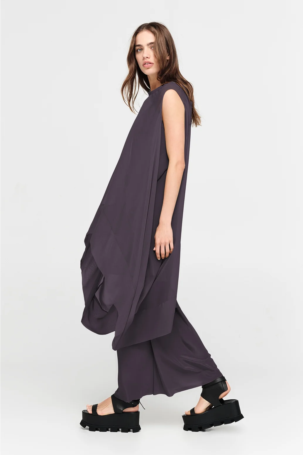 Taylor Banded Oblique Tunic - Moonscape