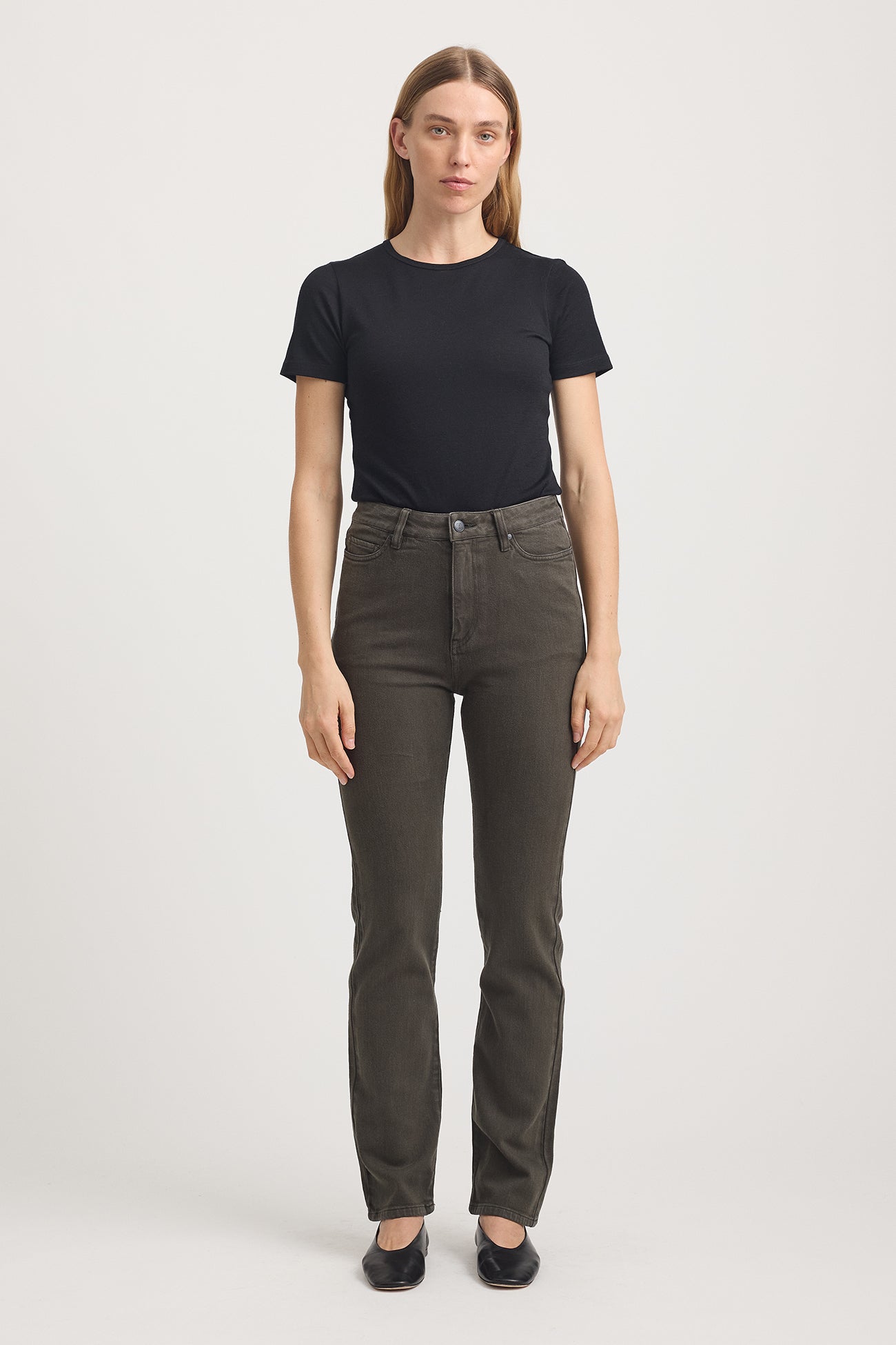 Toorallie High Rise Straight Leg Jean - Bayleaf