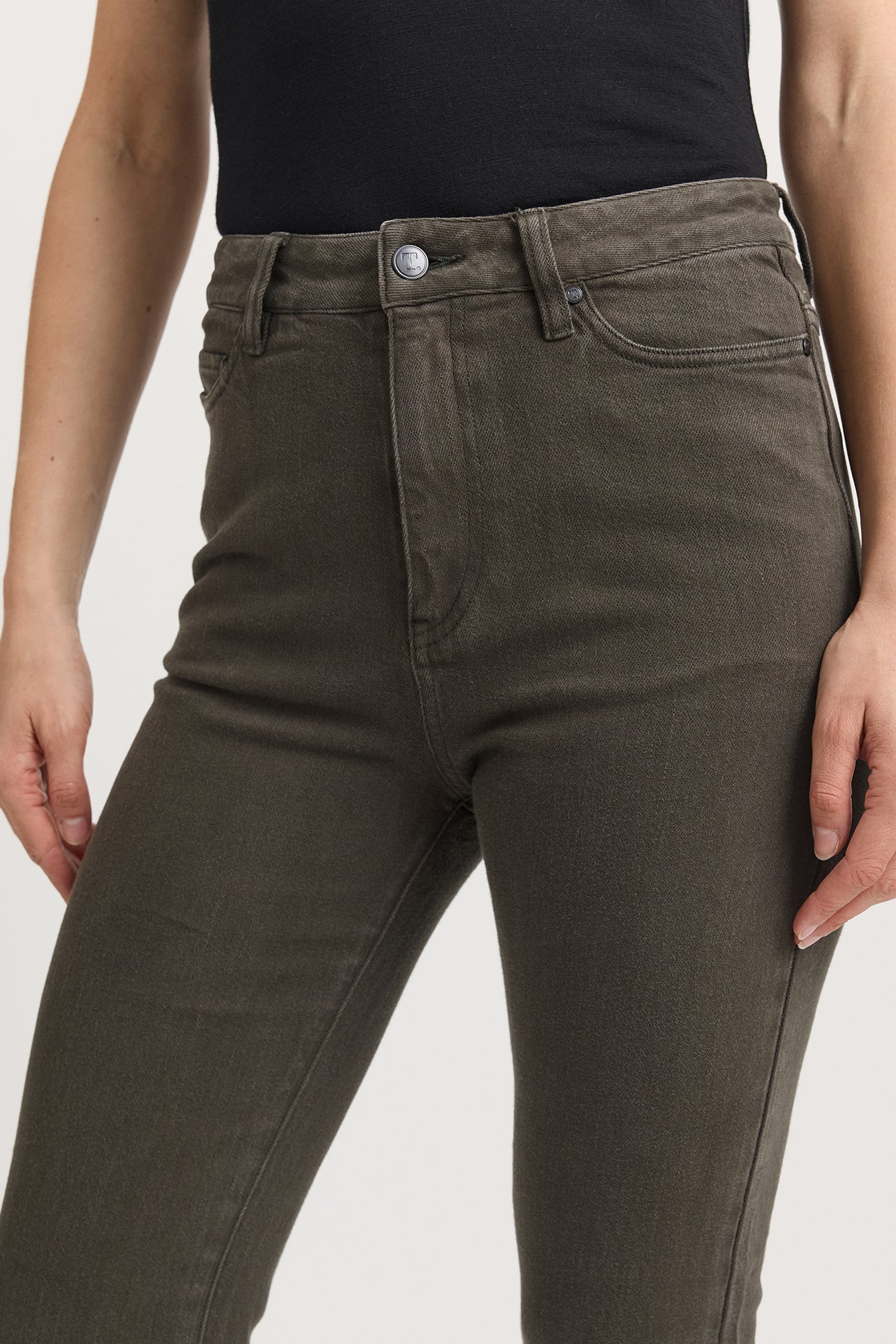 Toorallie High Rise Straight Leg Jean - Bayleaf