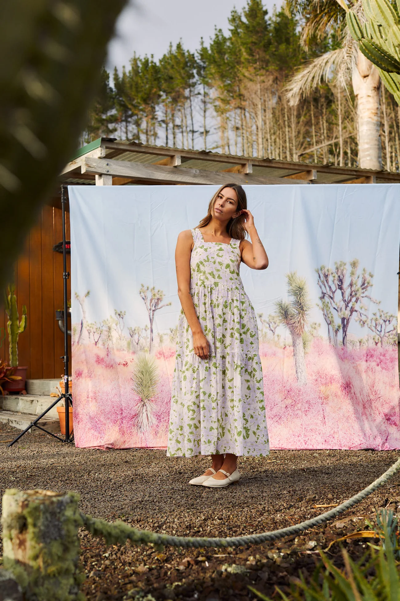 Thing Thing Ziggy-Zag Dress - Painted Garden