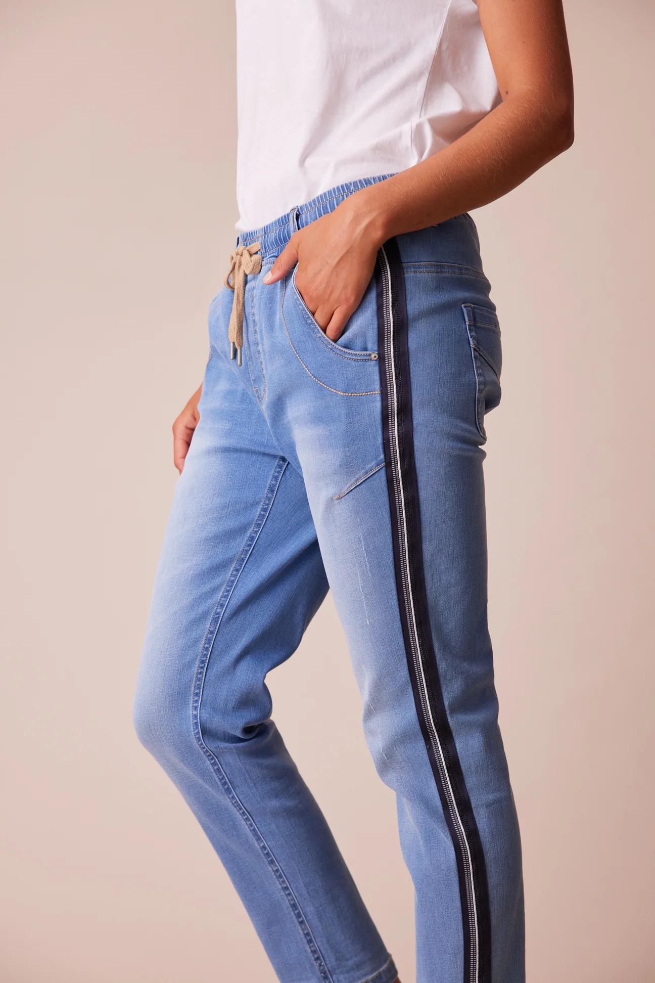 Lania The Label LTL Boyfriend Jean - Distressed Tape