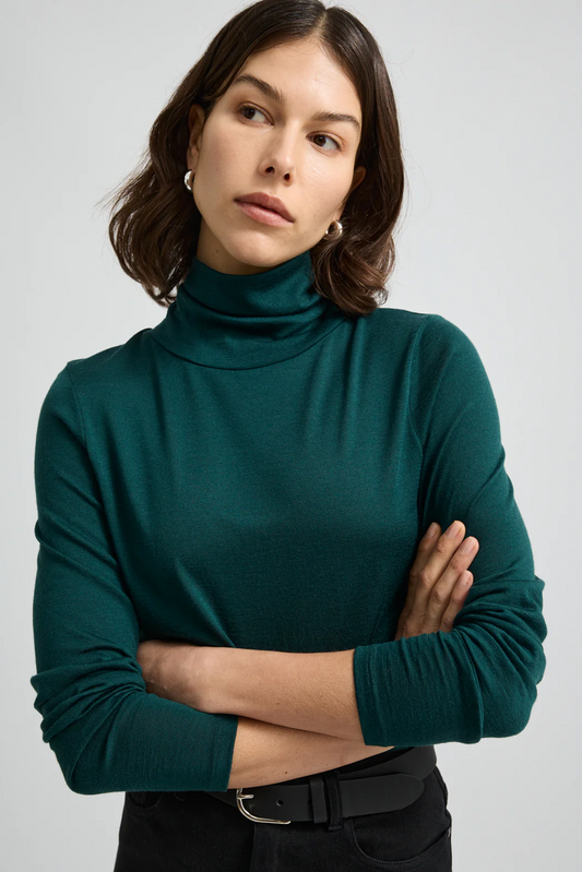 Toorallie Turtle Neck Tee - Cedar Green