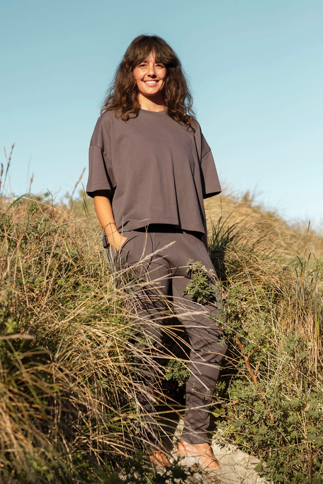 Re.Create Joy Sweatshirt Tee - Charcoal