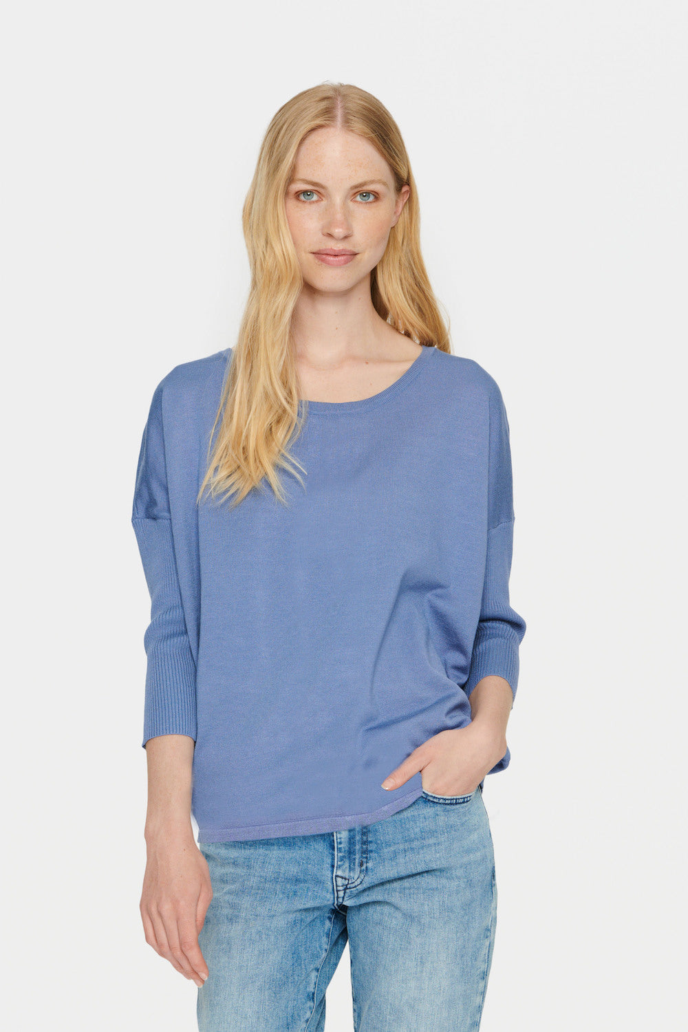 Saint Tropez Mila Bat Wing Knit - Colony Blue