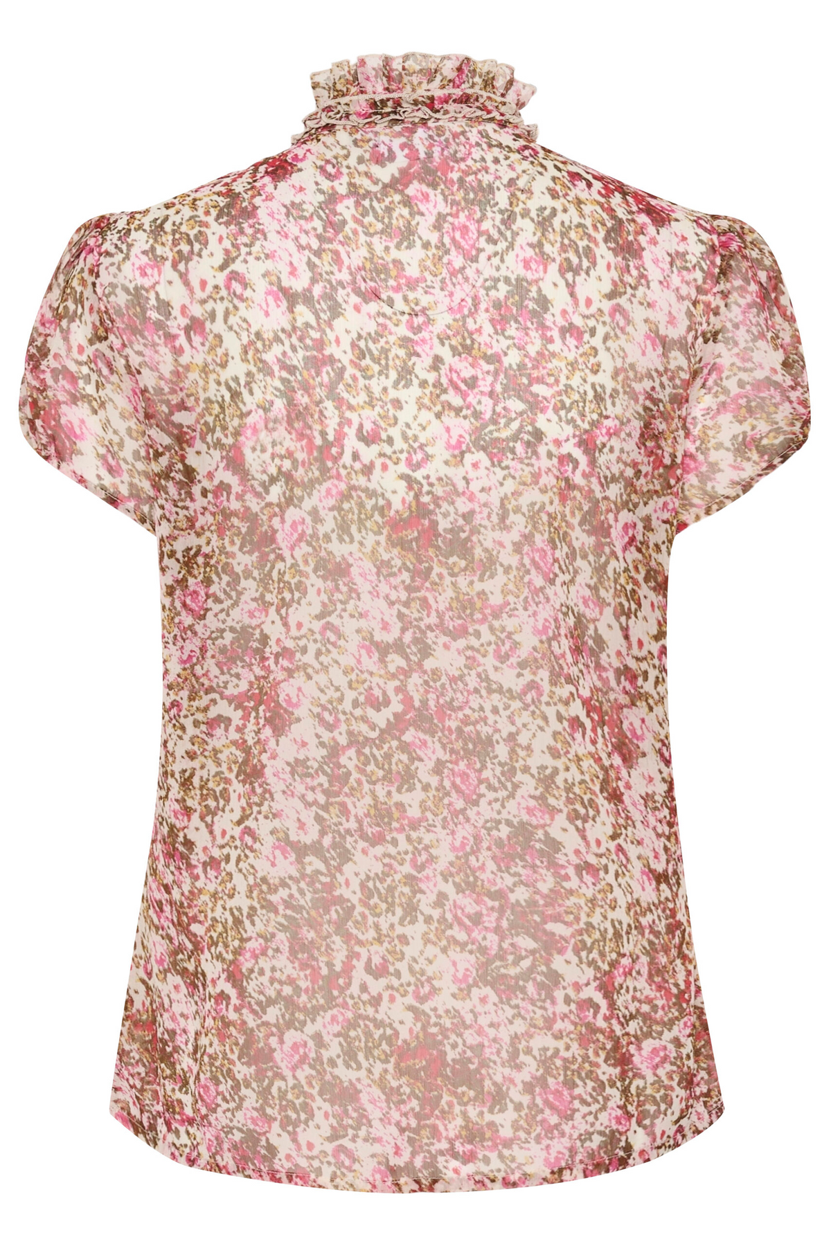 Saint Tropez Lilja Crinkle SS Shirt - Ballerina Brushed Bloom