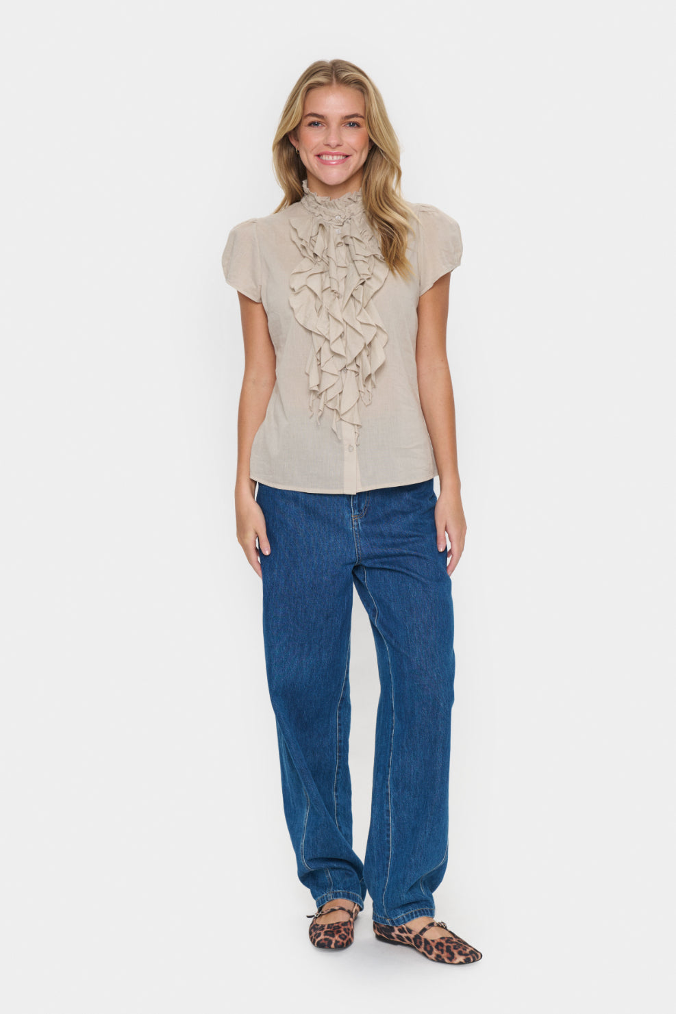 Saint Tropez Tilli SZ SS Shirt - Plaza Taupe