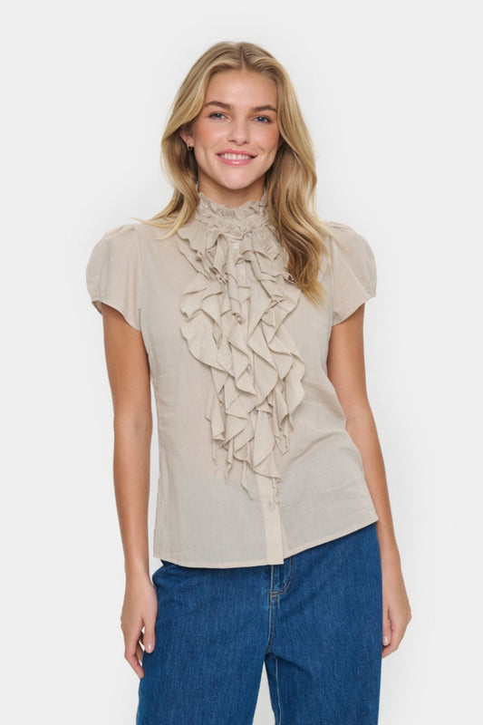 Saint Tropez Tilli SZ SS Shirt - Plaza Taupe