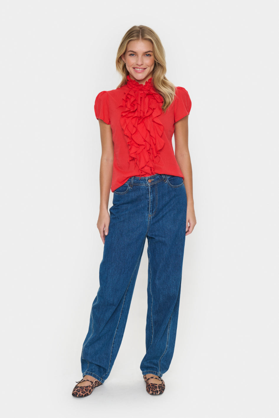 Saint Tropez Tilli SZ SS Shirt - Flame Scarlet