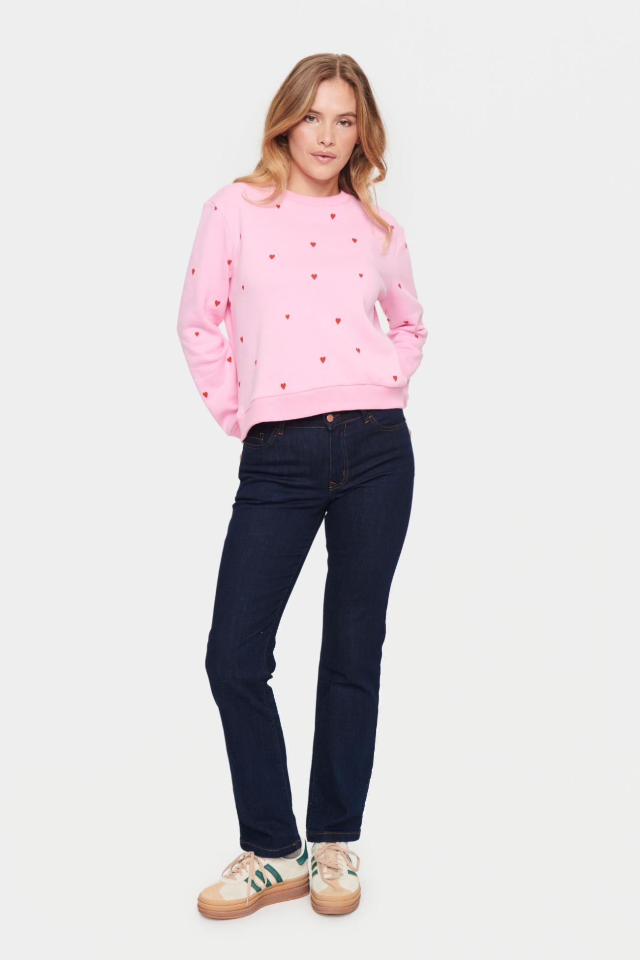 Saint Tropez Dagna SZ Sweatshirt - Bonbon Flame Hearts