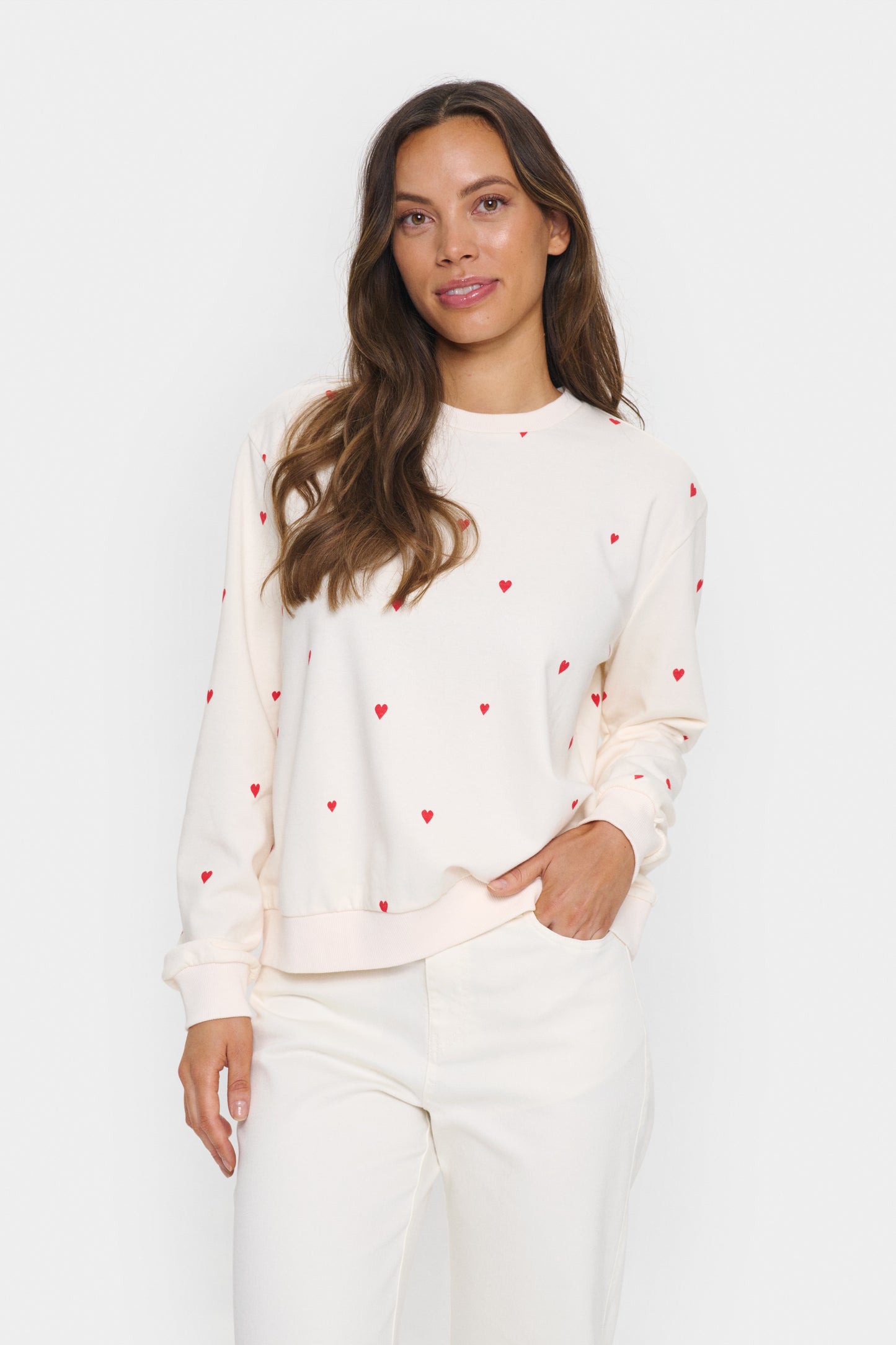 Saint Tropez Dagna SZ Sweatshirt - Ice Flame Hearts