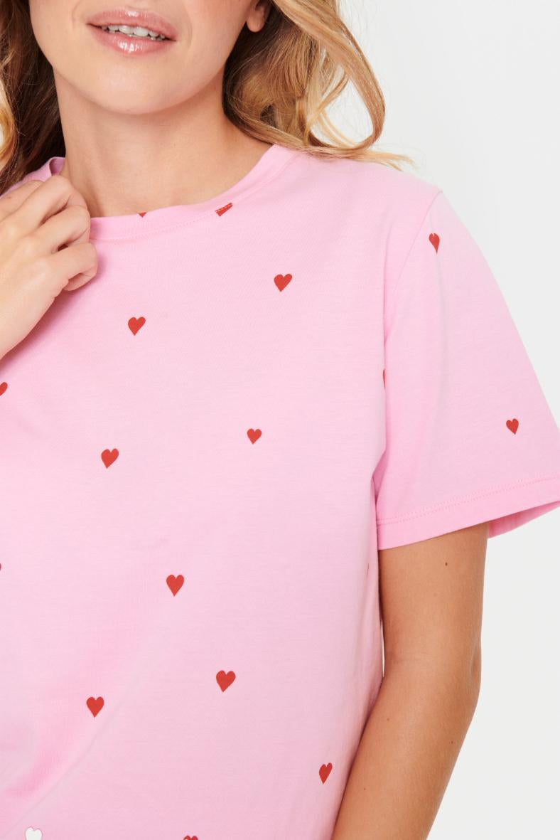 Saint Tropez Dagni SZ T-Shirt - Bonbon Flame Hearts