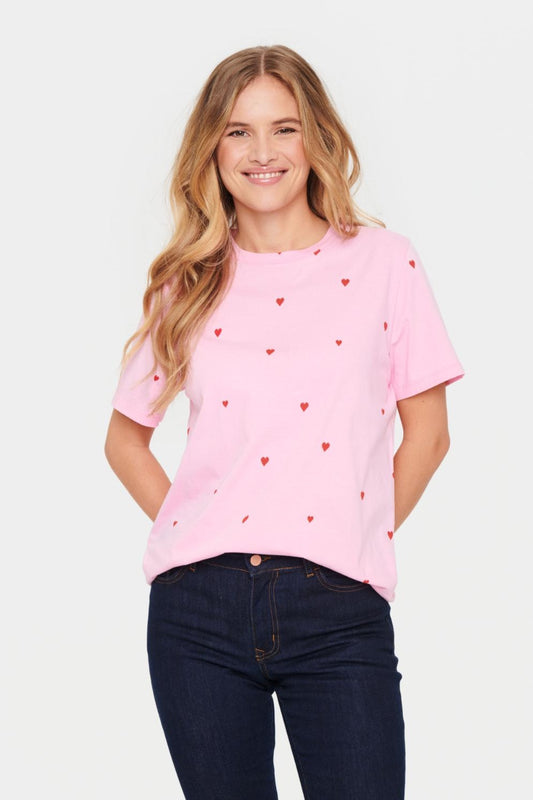 Saint Tropez Dagni SZ T-Shirt - Bonbon Flame Hearts