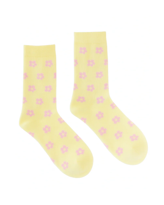 Kathryn Wilson Petal Socks - Yellow/Pink