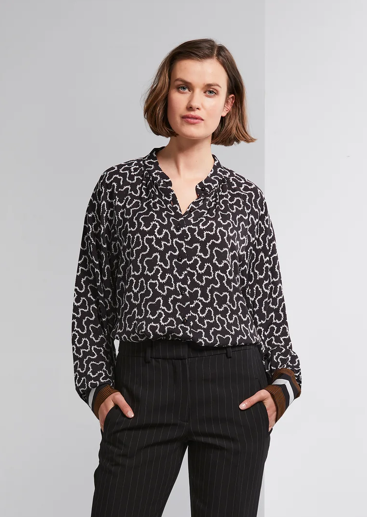 Lania the Label Gatsby Shirt - Black Print