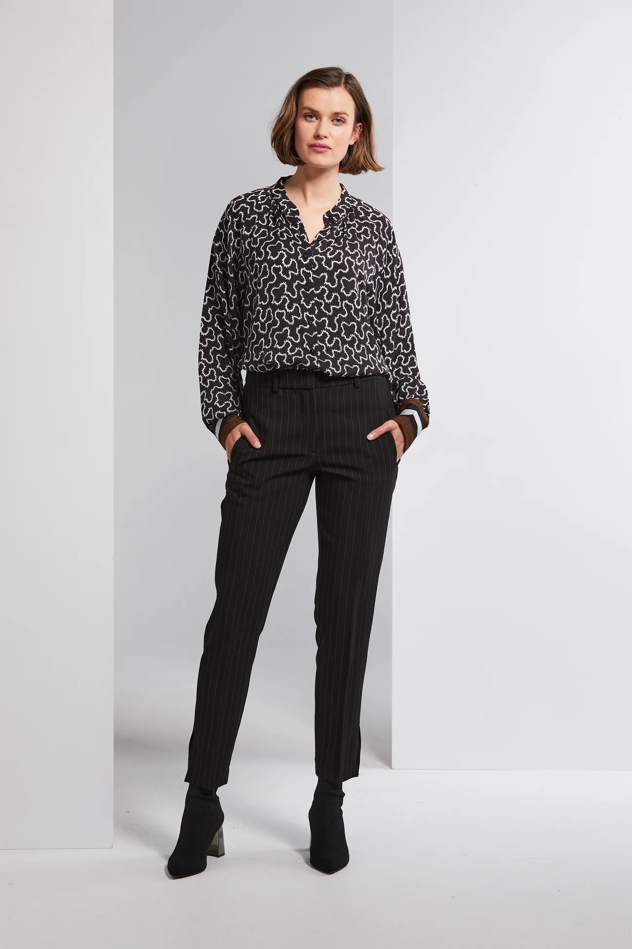 Lania the Label Gatsby Shirt - Black Print