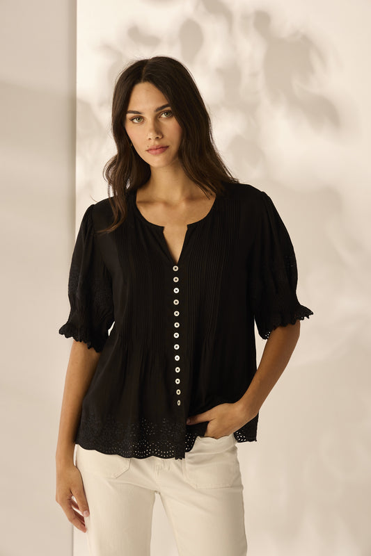 Lania The Label Clover Shirt - Black